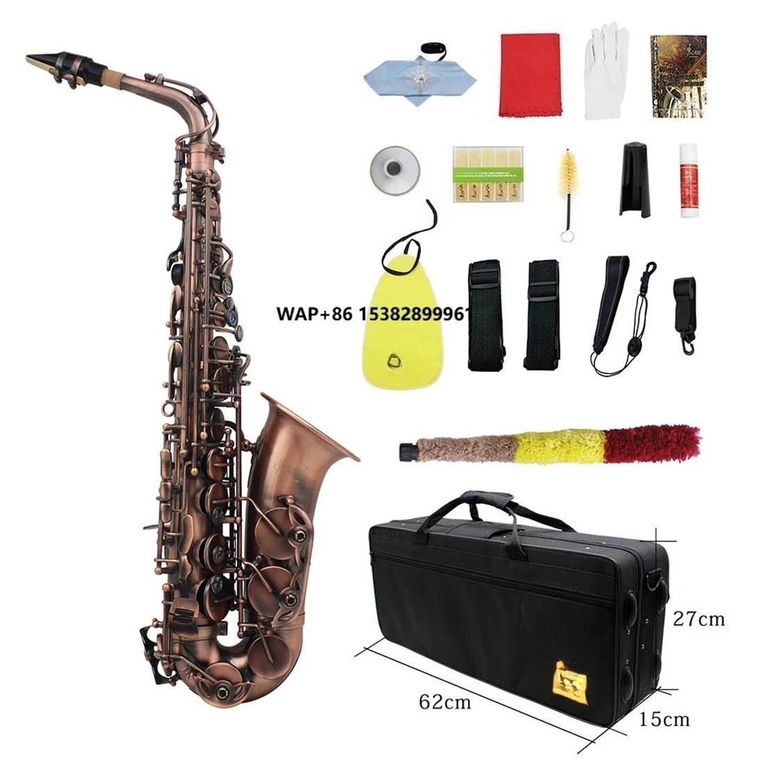 

SLADE E-flat Alto Professional Performance, Brass Body Carved Abalone Shell Saxophone Instrument