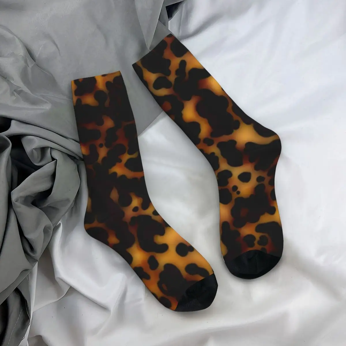 All Seasons Crew Stockings Tortoiseshell Tortoise Shell Socks Harajuku Long Socks for Men Women Valentine's Day Gifts