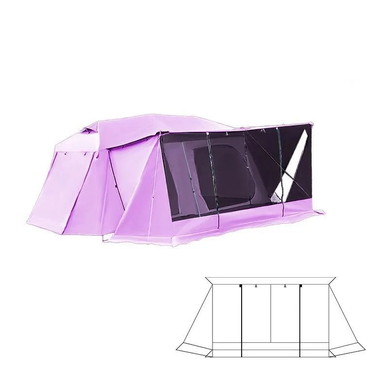 

Outdoor 2 Bedroom 1 Hall Camping Equipment Accessory Extra Large Tent