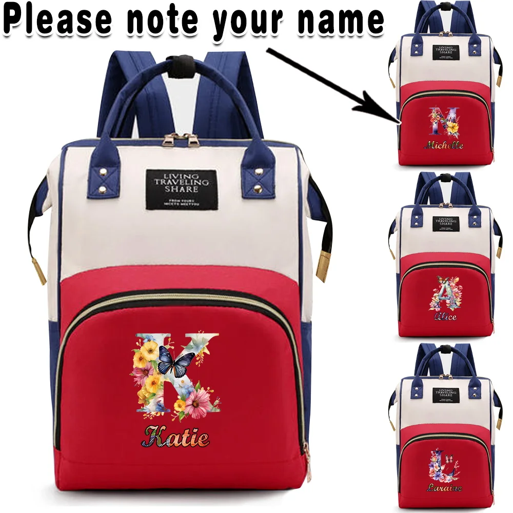 Personalized Customized Large-capacity Lightweight Travel Bag Storage Multi-functional Insulation Pocket Outdoor Mommy Backpack.