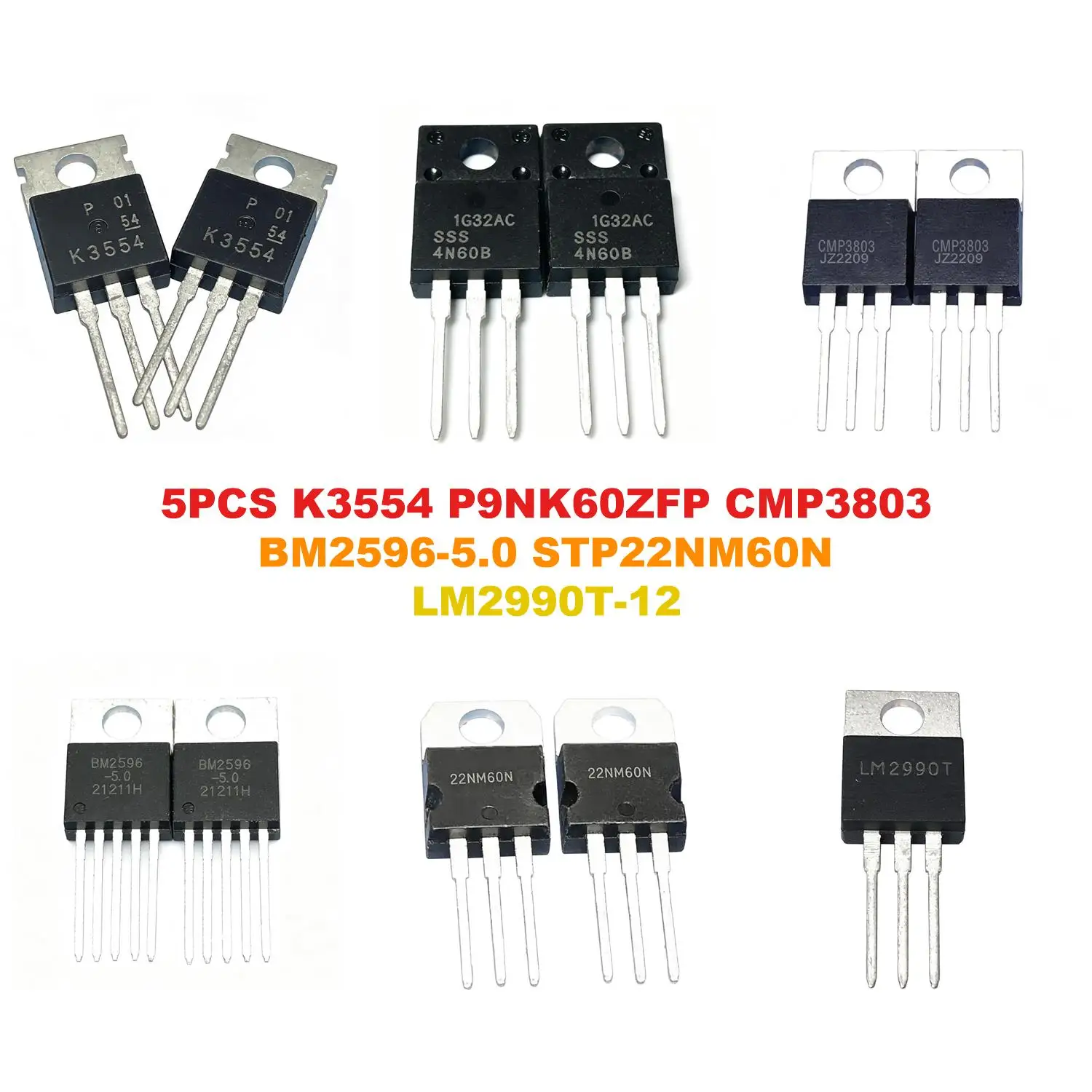 K3554 P9NK60ZFP CMP3803 BM2596-5.0 STP22NM60N LM2990T-12