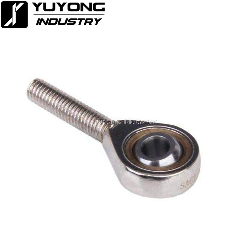 2PCS/Lot 5-12mm Male Oscillating Bearing Right Thread Fish Eye Rod End Joint Bearing Machine Ball Bearing