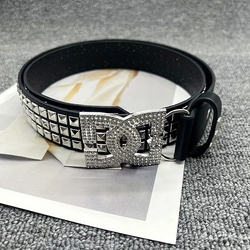 Y2K Fashion - Cinturón personalizado estilo punk con remaches para niña sexy, regalo navideño, día de San Valentín, accesorios ligeros de lujo, cinturón para hombre