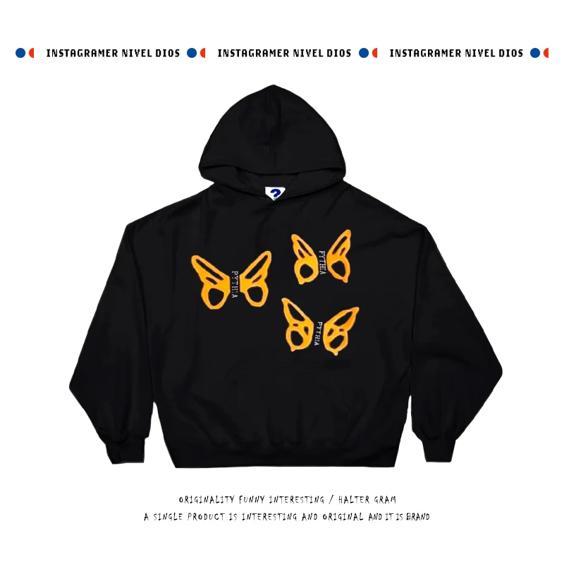 

Ретро-худи в американском стиле хип-хоп, свободного кроя, из плотной ткани, с принтом, повседневная, для весны, осени и зимы