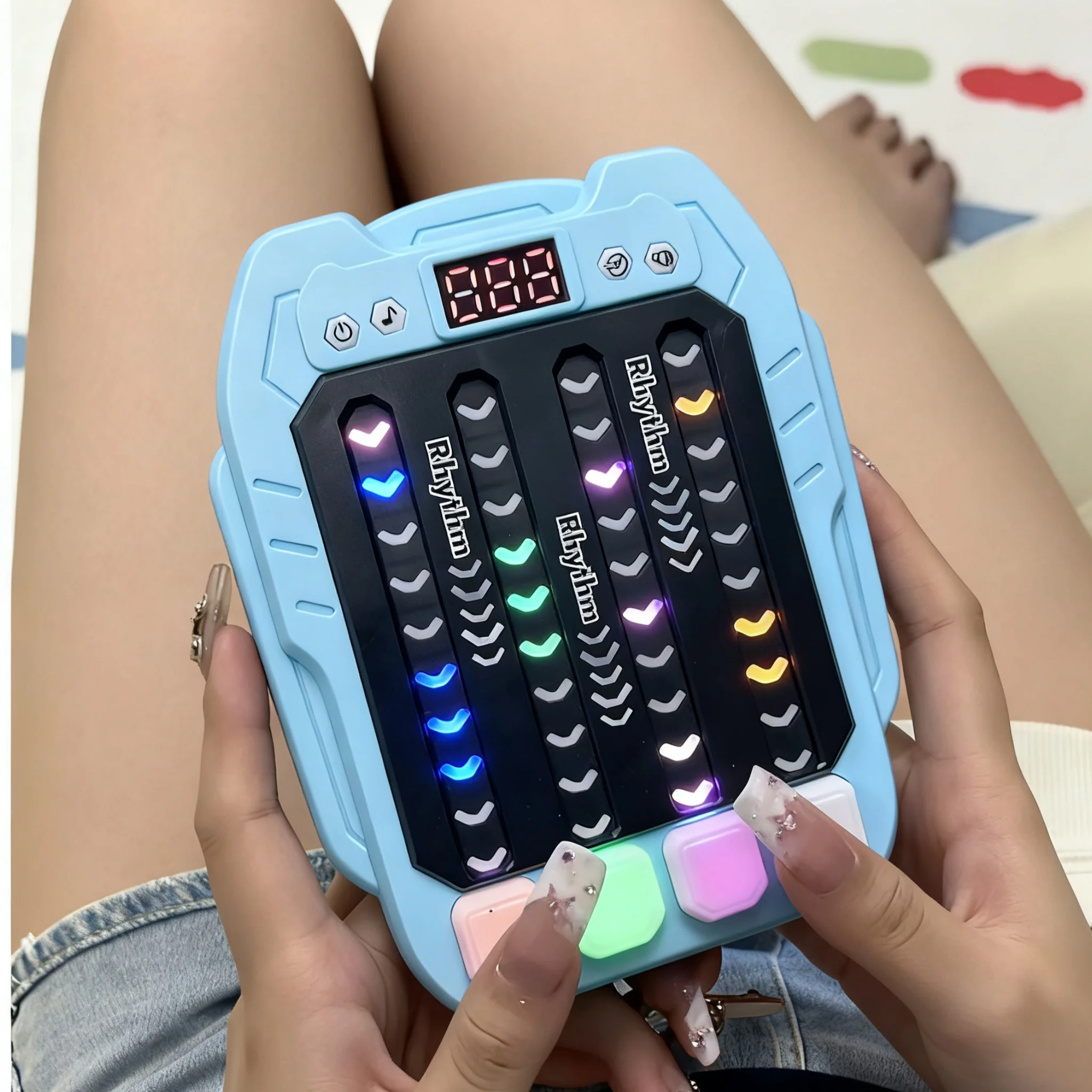 

1PC Music Rhythm Game Machine - Kids Educational Puzzle Toy, Stress Relief Press Music Game for Reaction Training