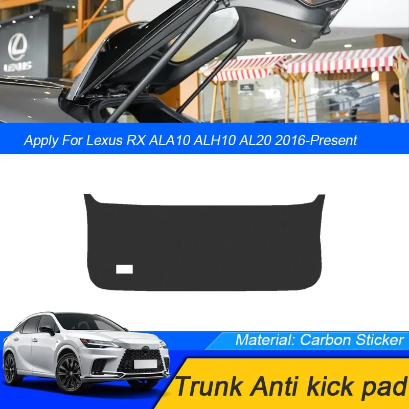 For LEXUS RX ALA10 ALH10 AL20 2016-2025 Car Anti-kick Carbon Trunk Pad Weather Dustproof Protect Tailgate Sticker Auto Accessory