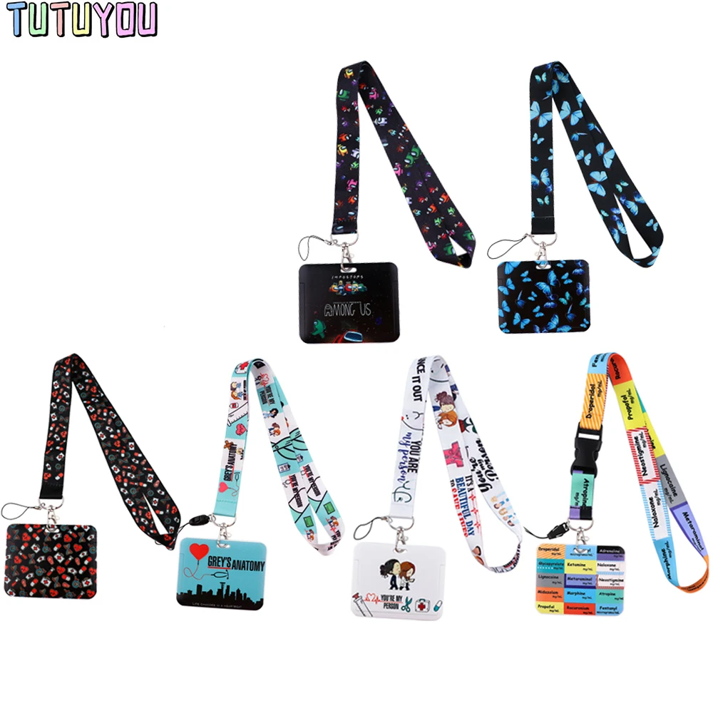 Correa para el cuello con temática de medicina, cordón para llaves, tarjeta de identificación, gimnasio, teléfono, insignia USB, soporte para Doctor