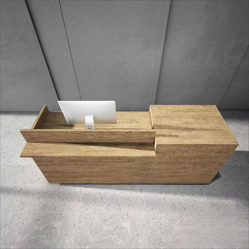 الإبداعية الاستقبال الخروج العدادات متجر النمط الصيني المألوف الخشب الحبوب الخروج عدادات أثاث الفندق Casse JT40C #5