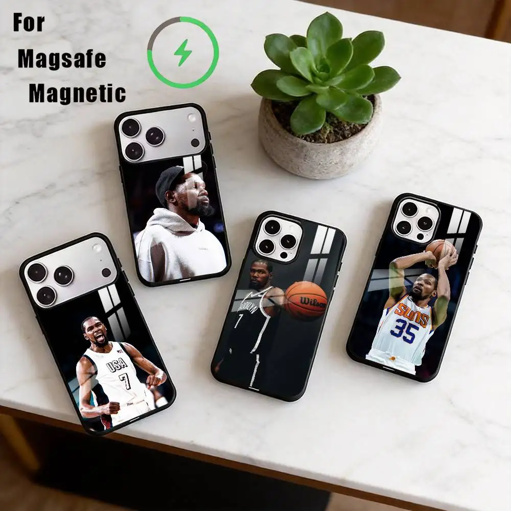 

K-Kevin Durant Phone Case For iPhone17,16,15,14,13,12,11 Plus,Pro Magnetic with Magsafe Wireless Charging