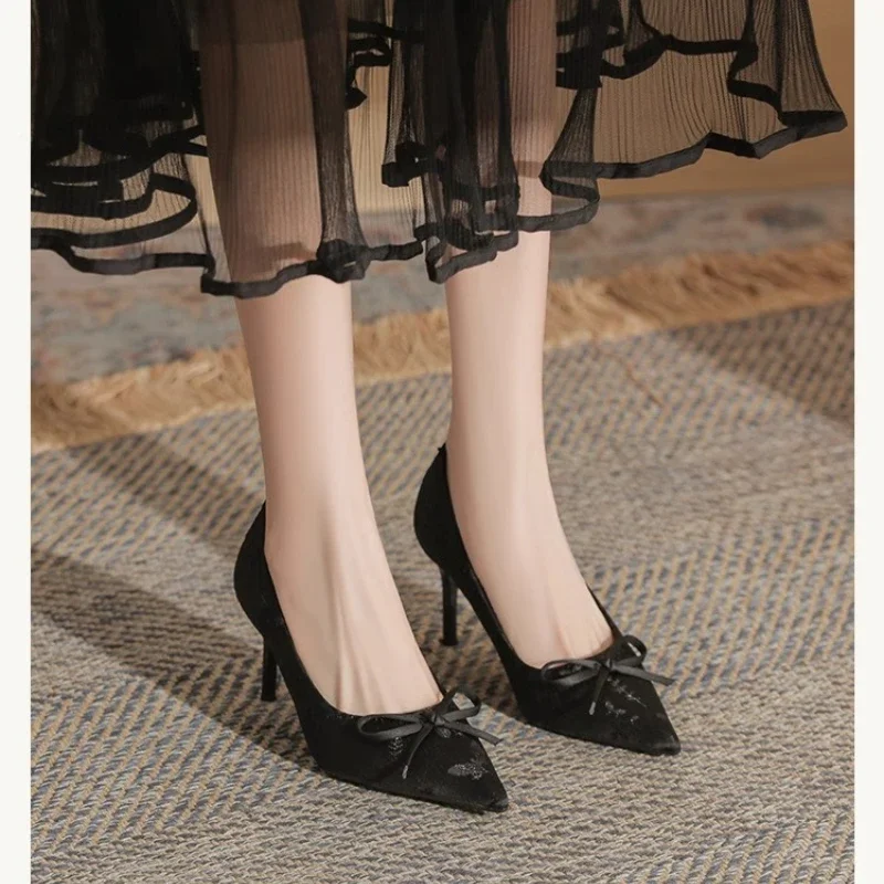 

Women's High Heels Fashionable Elegant Pointed Toe Pumps Women's Shoes Simple Women's Office Black High Heels Zapatos De Mujer