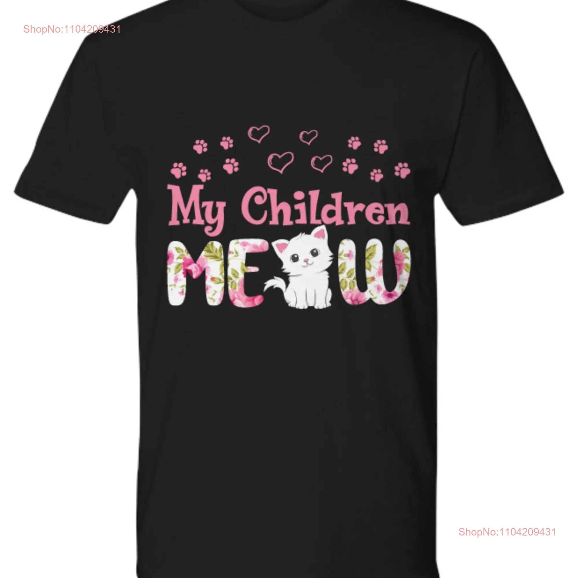 My children meow cat fur kids premium shirt T gift lover long or short sleeves