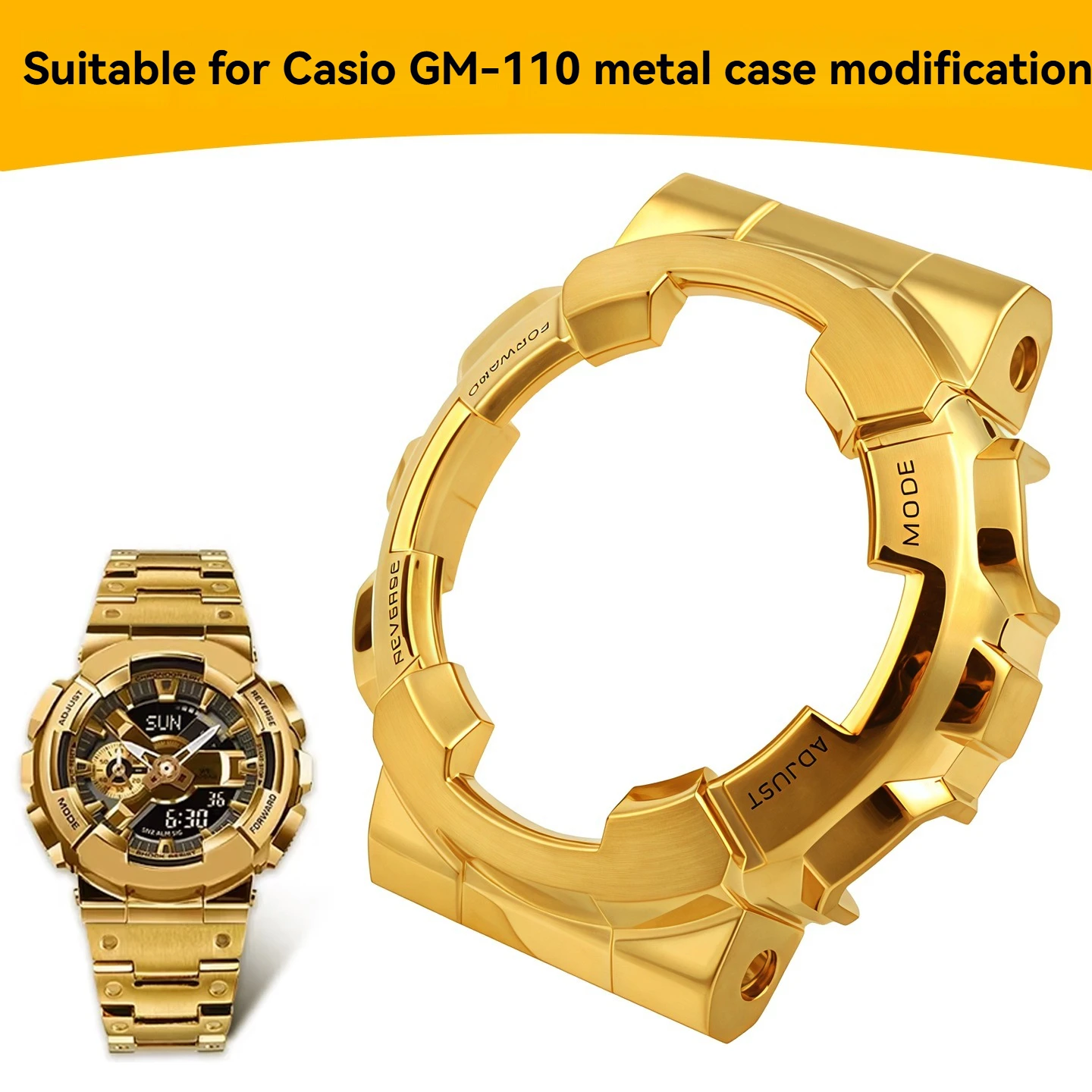 

Аксессуары для модификации часов Casio: комплект для модификации часов Casio Small Steel Cannon 5553, металлический корпус GM-110, набор из нержавеющей стали.