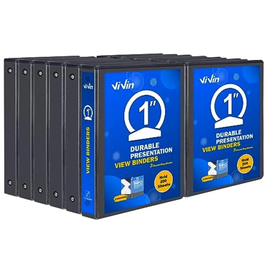 

Прочный кольцевой переплет с внутренними карманами, прозрачная обложка без ПВХ, вмещает 00 листов бумаги формата 8,5'' x '', для офиса.