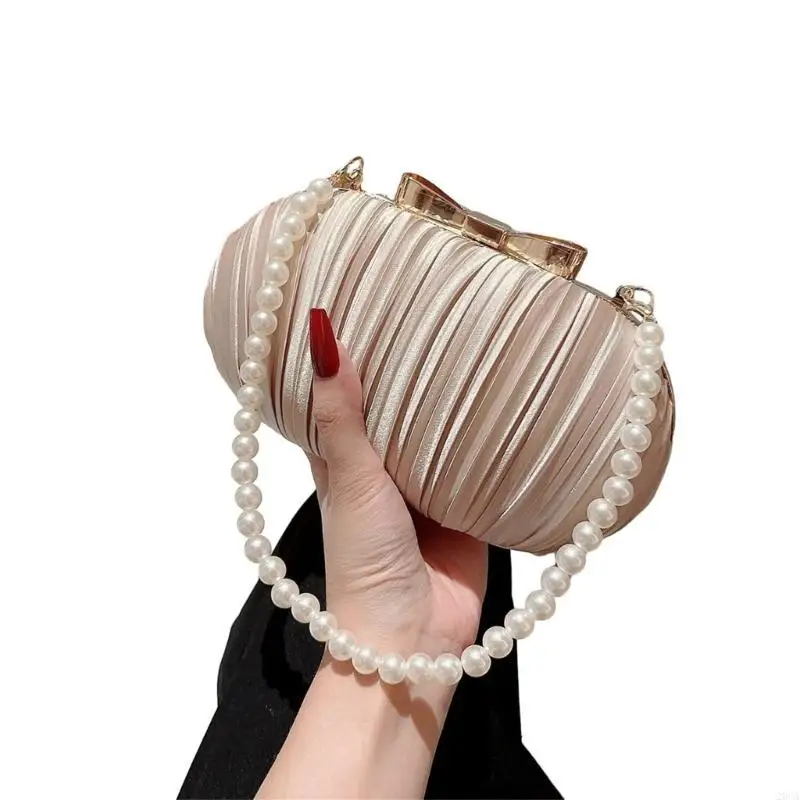 

Elegant Beaded Chain Handbag for Women Shimmering Evening Purse Shoulder Bag 20CA