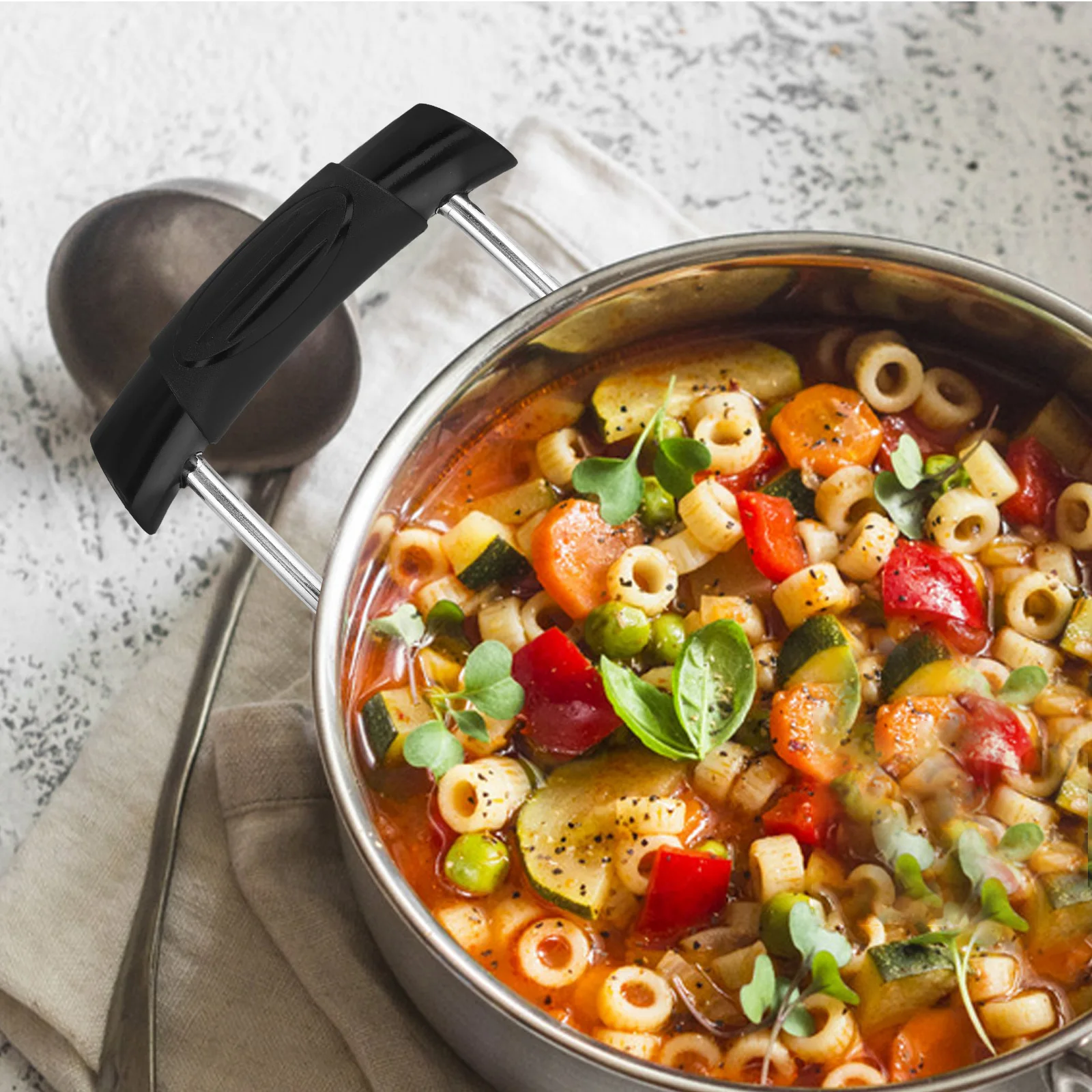 

Stainless Steel Korean Style Three Arc Ear Replacement Pot Handle Comfortable Bakelite Grip for Pressure Pan Frying Pan Sauce