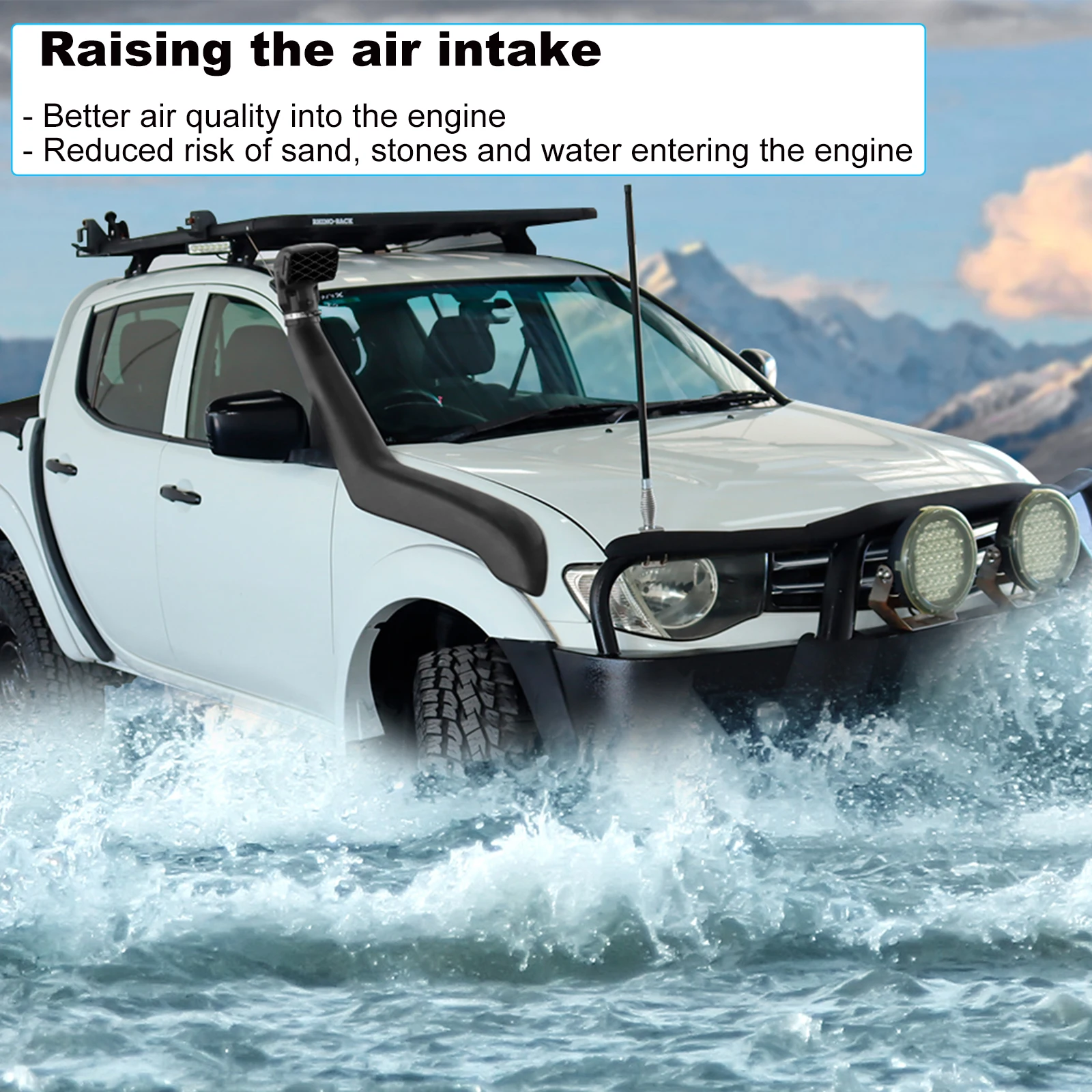 Snorkel Kit Air Intake Airflow Fits for Mitsubishi Triton 2006-2014 ML MN 09/09 onwards 4x4 4WD Diesel Car Styling Accessories