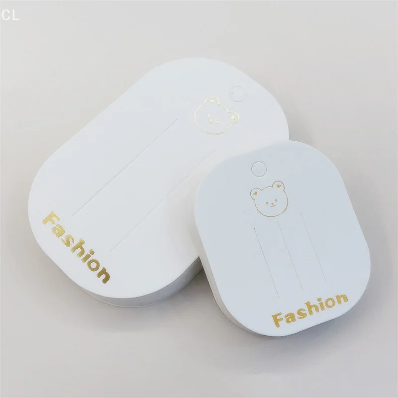 بطاقات عرض ربطات شعر للأطفال يمكنك صنعها بنفسك، عبوة مكونة من 50 كرتونة على شكل دب صغير لأعمال إكسسوارات الشعر