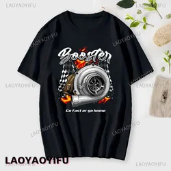 2024 new Turbo Spins Printing T Shirt for Men Summer Cotton Crewneck Tops Shirt Fashion Personality Tshirts Unisex Sweashirt Tee