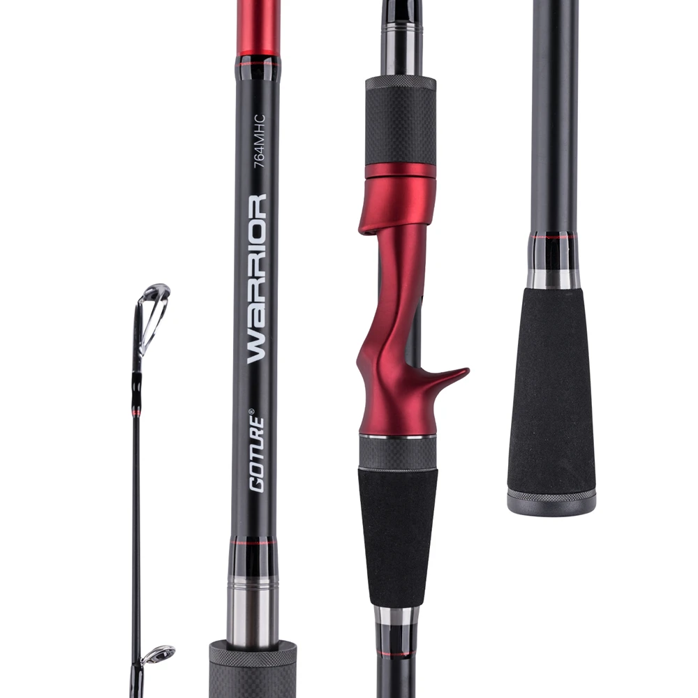 

WARRIOR 1.98M-2.7M Ultralight Fishing Rod 24T+30T Carbon Fiber High quality 4-piece Spinning Casting Rods M/MH Power Fishing Rod