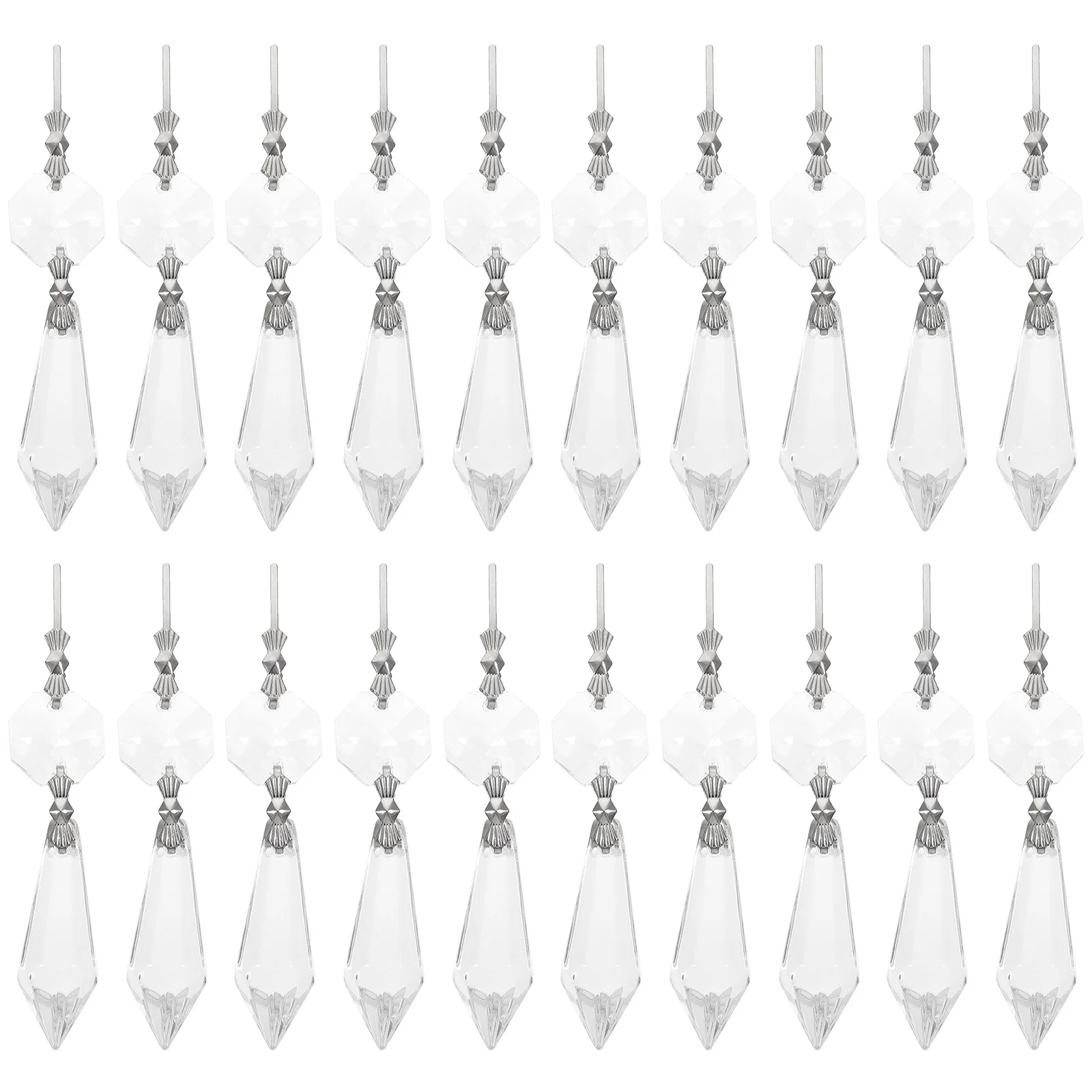 20 個クリスタルつららプリズムシャンデリアドロップペンダントランプ装飾交換部品家庭用照明器具吊り下げクリスタル装飾品