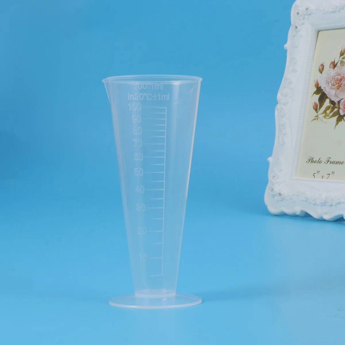 2 قطعة مجموعة أكواب قياس البلاستيك الشفاف تخرج 50 مللي 100 مللي سهلة القراءة كوب قياس واسع الفم