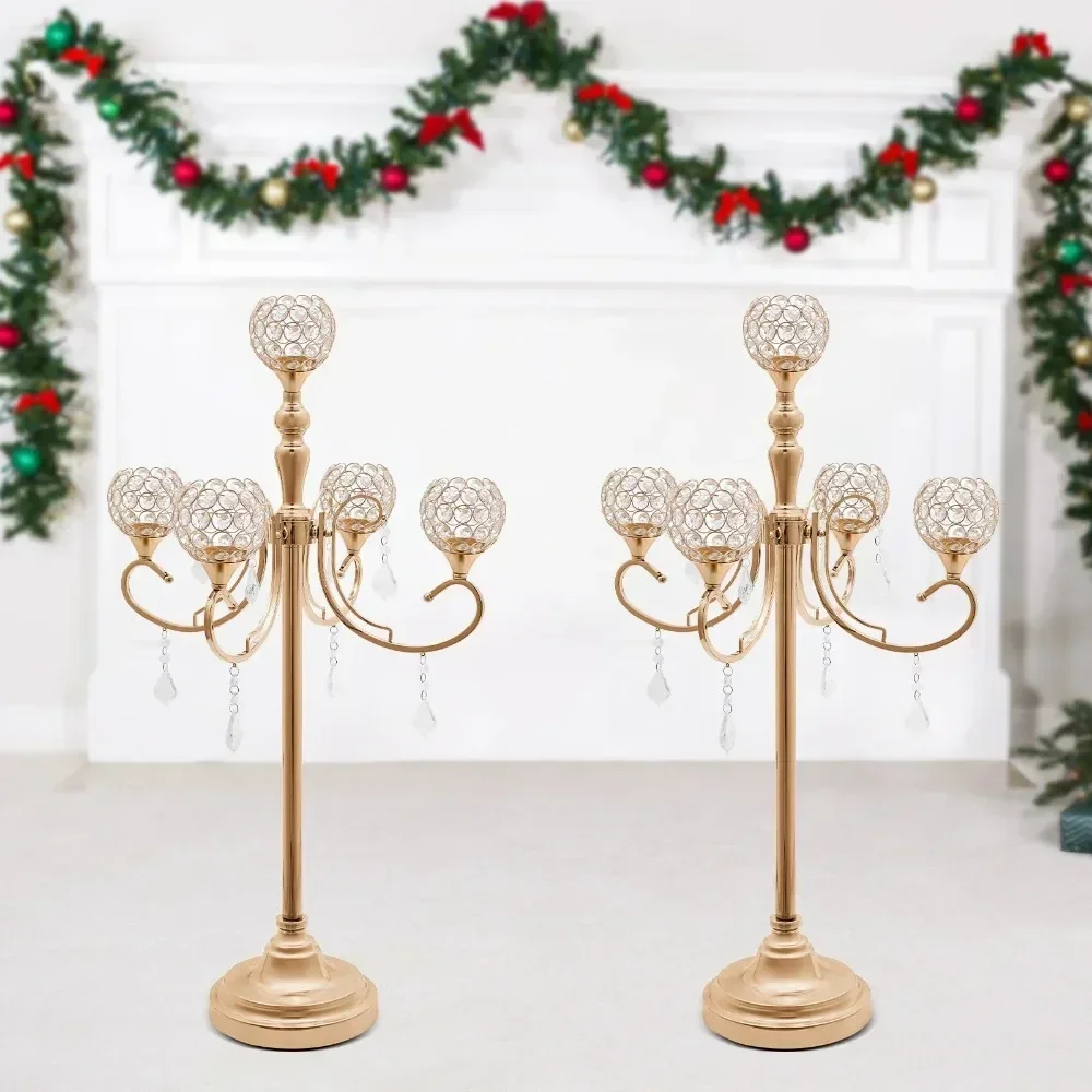 

НОВЫЙ 5-рожковый хрустальный канделябр, подсвечник, центральное украшение для стола