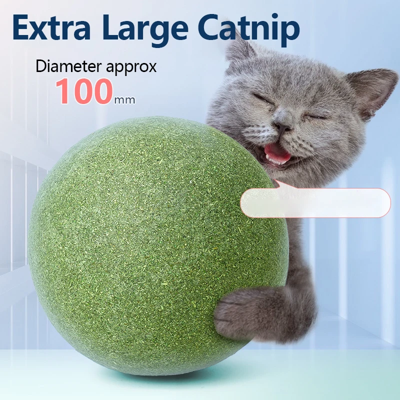 10cm Catnip Ball Toy Natural Wild Extra Large Catnip Toy Remove Hair Balls Teeth Cleaning Cat Snack Toys Pet Cat Accessories