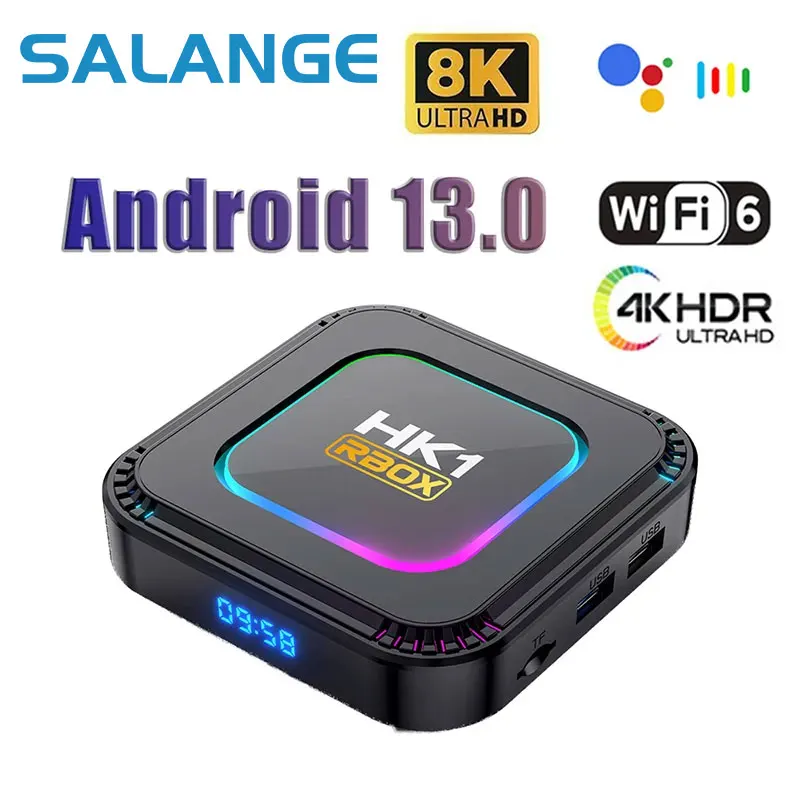 

Salange TV BOX HK1RBOX K8 4G 32G 64G 128G 5G WIFI6 4K 8K 3D BT Smart TVBOX Google Global Media Player Set Top BOX Ofertas RK3528