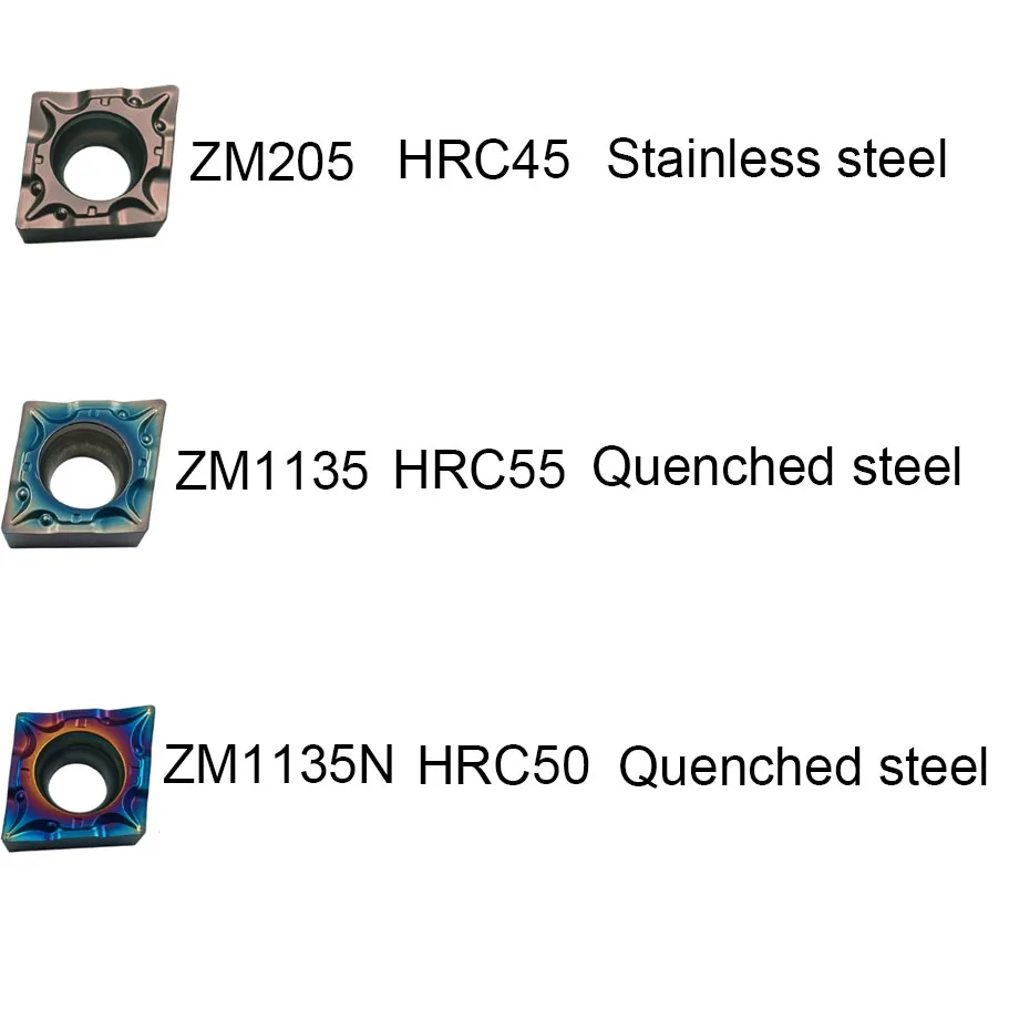 10PCS CCMT060204 CCMT09T304 CCMT120404 CCMT120408 SF 80-degree rhomboid CNC boring tool insert Indexable Carbide Turning insert