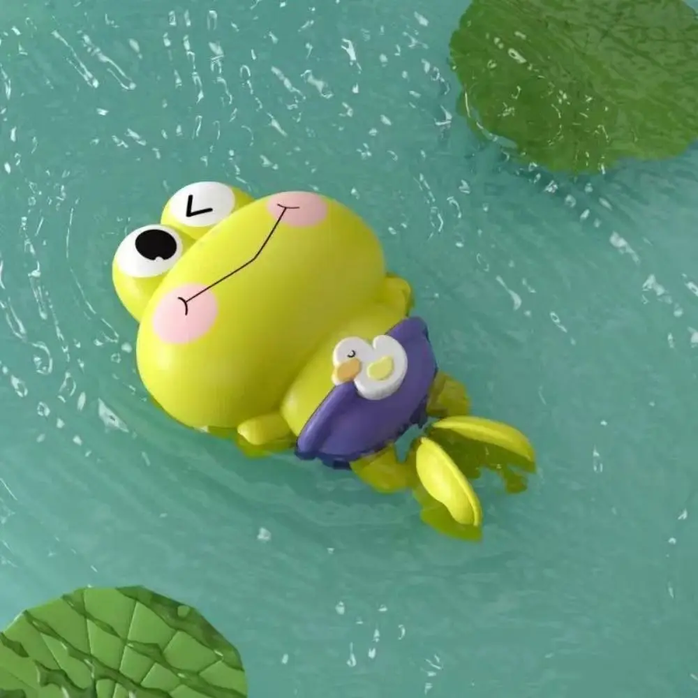 Bpa-livre plástico natação sapo banho dos desenhos animados água diversão chuveiro brinquedo montessori banheira flutuante piscina jogo piscina