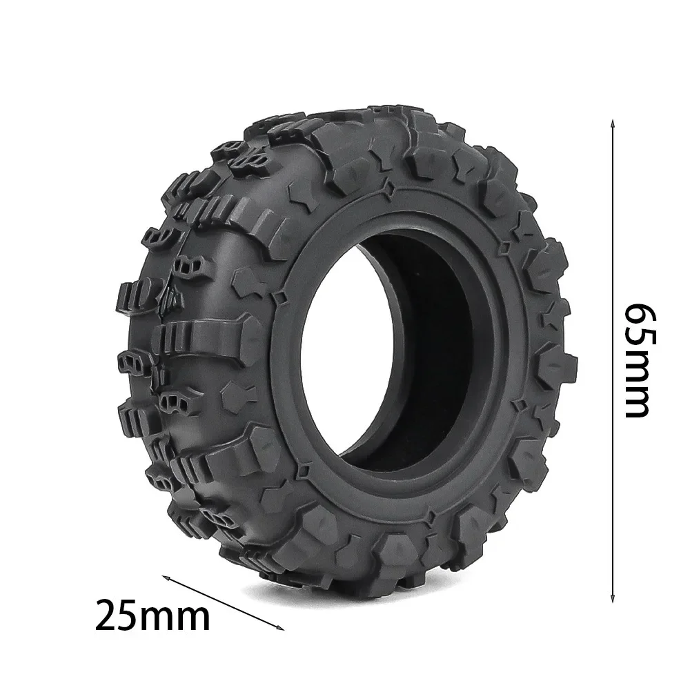 4pcs 1.3 in Wheels Soft Sticky Rubber Tires for 1/24 1/18 SCX24 TRX4M RC Crawler Car,RC 1.3
