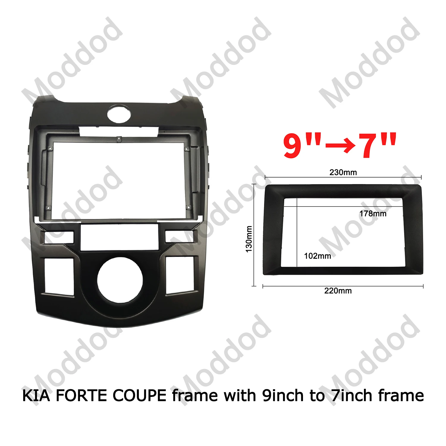 Car Radio Fascia Frame for KIA Cerato Forte Koup 2009-2012 9 INCH Stereo DVD Player Install Surround Trim Panel Dash Mount Kit