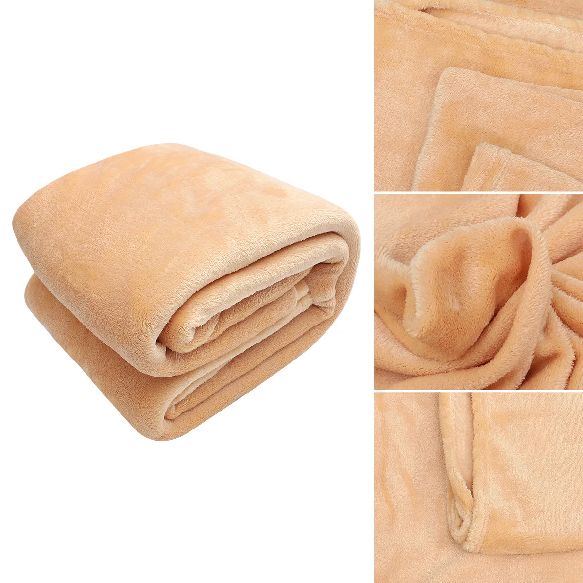 

1 pc 180X200Cm Flannel Coral Fleece Warm Sleeping Blanket Soft Lightweight Blanket For Home Bedroom Air Conditioning