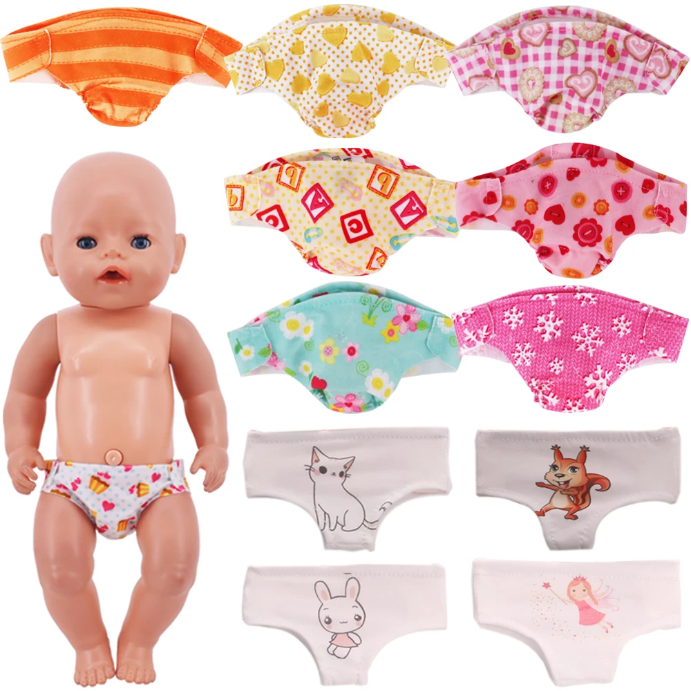 Cute Doll Clothes Cartoon Printed Underpants For 18 Inch American Doll&43Cm Reborn Baby Our Generation Girl's Toy Gifts