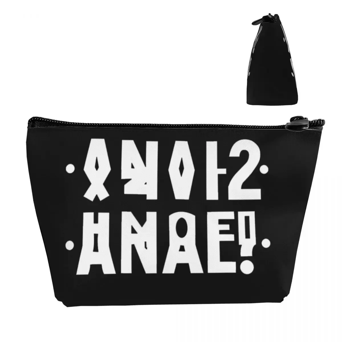 Funny Anal Hidden Message Anal Russian Letter 2021 Reflex Travel Cosmetic Bag Cosmetic Case Portable Organizer For Women Female