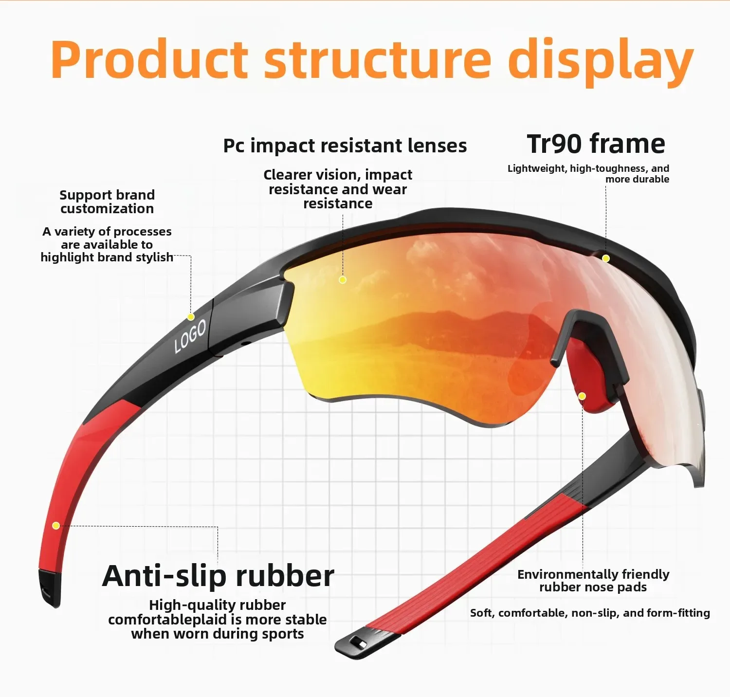 

New UV400 Lightweight Cycling Sunglasses Men Women Anti-fog TR90 Sports Glasses Outdoor MTB Road Bike Running Fishing Windproof