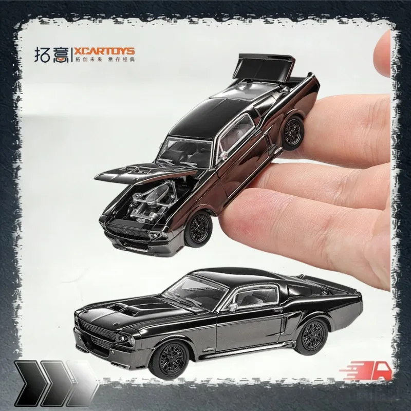 【In Stock】XCARTPYS POPRACE 1:64 Ford Mustang Shelby GT500 alloy car model, for boys' toys, as a collection or decorative item.
