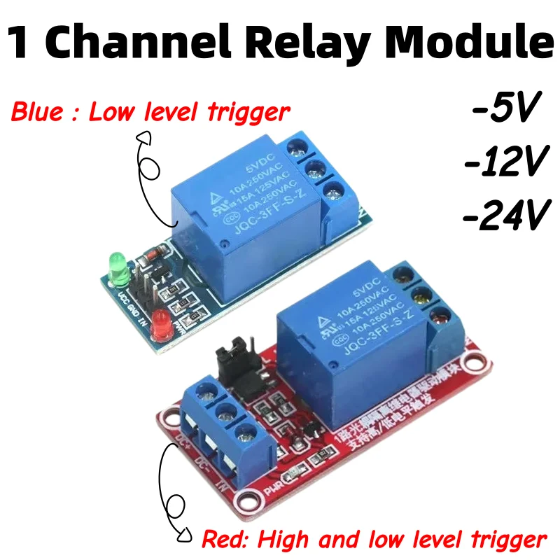 5V 12V 24V high and low level trigger 1 Channel Relay Module interface Board Shield For PIC AVR DSP ARM MCU Arduino low level