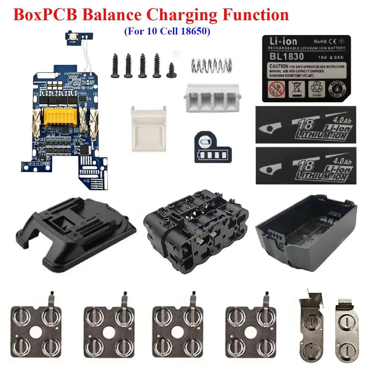 BL1830 Lithium Ion Batteries Housing Kit Box For MAKITA 18V Li-ion Battery Case BMS PCBA Balance Charging Circuit Board Shell