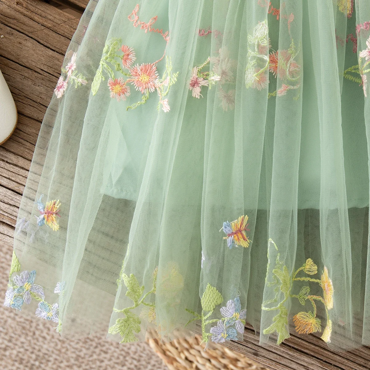 فستان الأميرة الصيفي للفتيات بدون أكمام على شكل زهرة الكرمة الشبكية للطفل بعمر 0-2 سنة فستان أطفال رائع بدون حمالات لأعياد الميلاد للفتيات