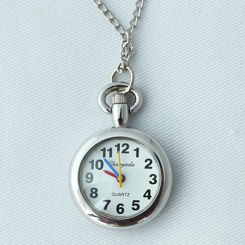 Cute Watch Mini Metal Chain Pocket Pendant Watch Necklace Quartz Watches Gift Bag Pocket Fob Watches