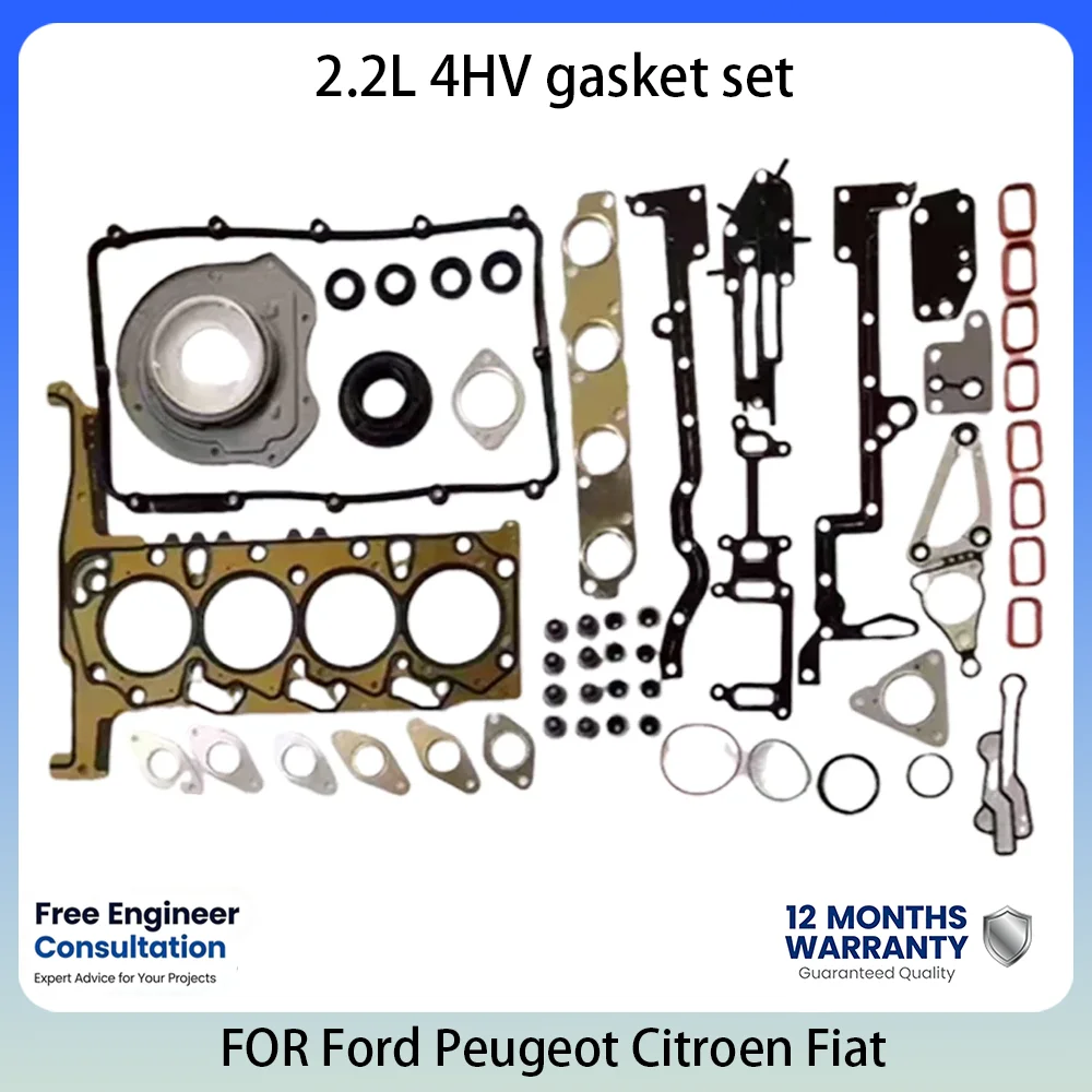 Gasket Kit For Ford 2.2L Diesel Engine 4HV P22DTE Transit Ranger Auto Engine Gasket Set High Quality Replacement Spare Parts