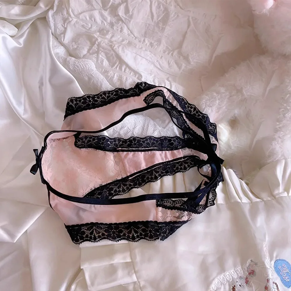 حار جديد يوميا المنزل فندق الملابس الداخلية النسائية ثونغ جميع المواسم القوس تنفس ملخصات عبر جوفاء الدانتيل التجفيف السريع