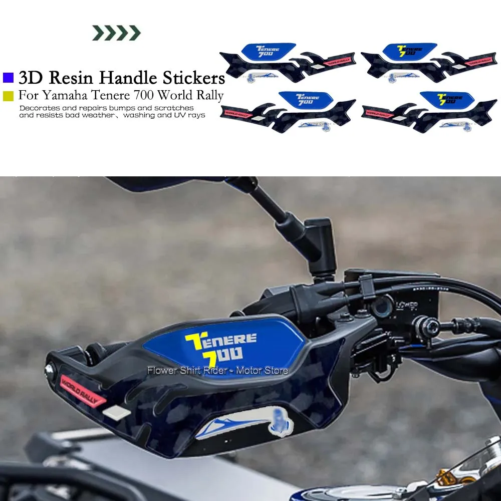 

For Yamaha Tenere 700 World Rally Motorcycle Accessories 3D Resin Sticker Waterproof Motorcycle Handle Protective Sticker