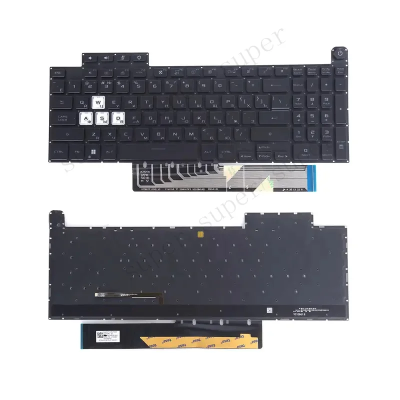 RU Lapop Keyboard for ASUS FA507 F15 A15 F17 A17 FX507Z FA507R FX517Z FX707Z FA707R Black with Backlit