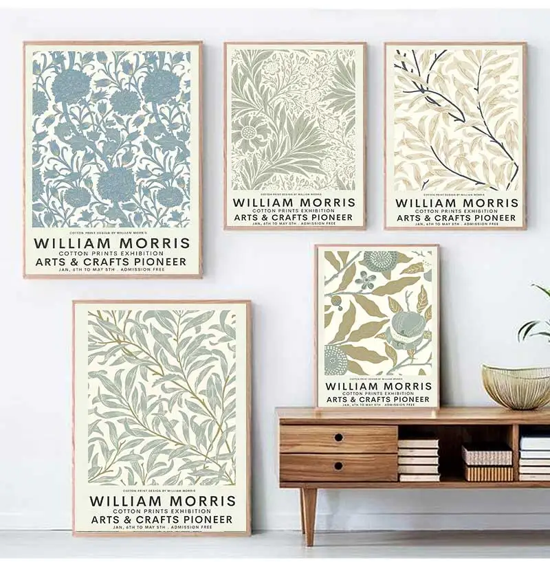 William Morris Museum Exhibition Gallery Wall Art Canvas Painting Nordic Posters And Prints Wall Pictures For Living Room Decor