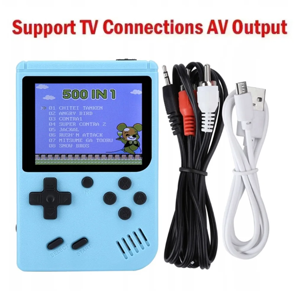 2,4 Zoll LCD-Bildschirm Retro-Spielekonsole mit 500 integrierten klassischen Spielen, TV-Videospiel-Handheld-Spieler, Geburtstagsgeschenk, schneller Versand