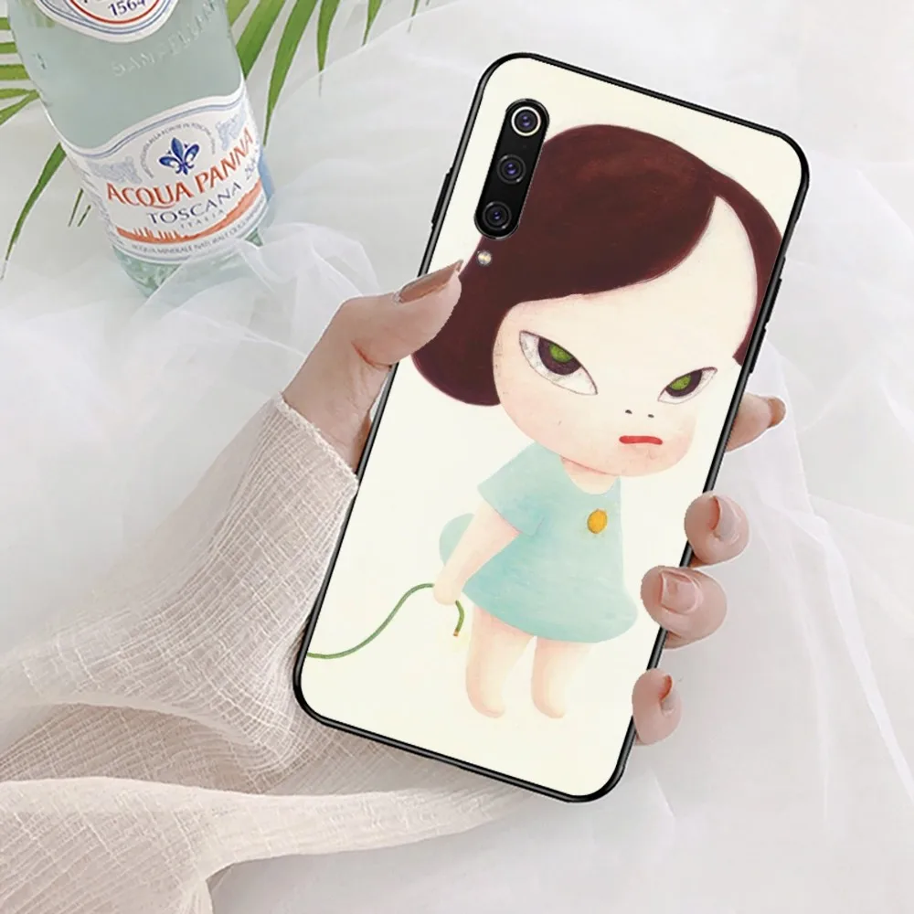 Y-Yoshitomo Girl NaraS Phone Case For Xiaomi Mi 5X 8 9 10 11 12 Lite Pro 10T PocoX3pro PocoM3 Note 10 Pro Lite