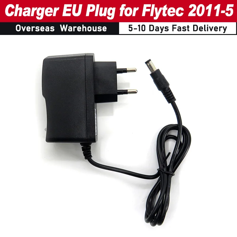 Charger EU Plug 100V-240V for Flytec 2011-5 1.5kg Loading Remote Control Fishing Bait Boat Charger EU Plug