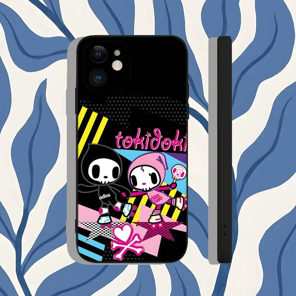 حافظة هاتف T-Tokidokis اليابانية على الموضة لهاتف iPhone 17,16,15,14,13,12,X,XS,8,7,Pro,Max,Plus,E,SE4,Air,Mini حافظة هاتف رفيعة